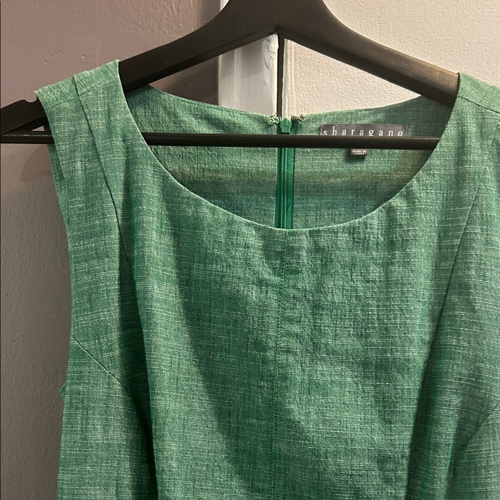 Sharagano Teal Sleeveless Dress